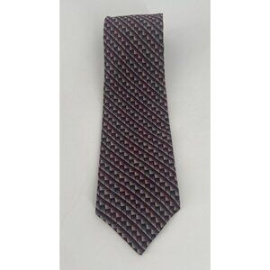 Franco Fossi Mens Geometric Silk Tie Italy Multicolor Pattern Elegant & Stylish